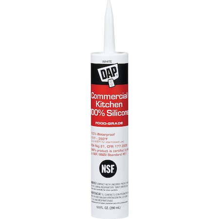 Dap 9.8 Oz, Tube, White, Silicone Base 08656